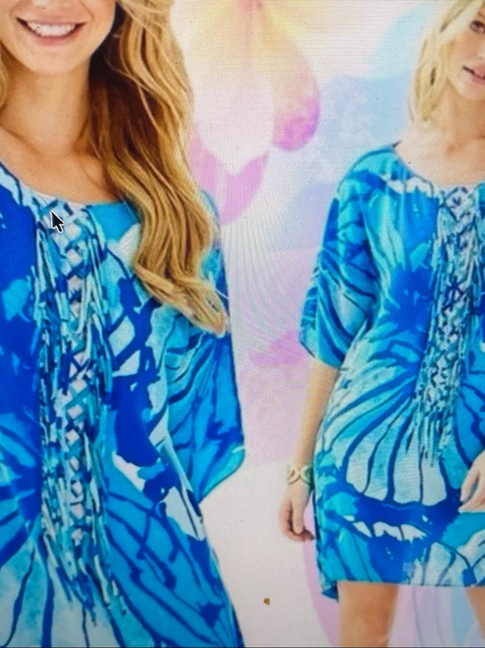 NWT Lilly Pulitzer Lindamarie Caftan Sparkling Blue Get Inky S/M